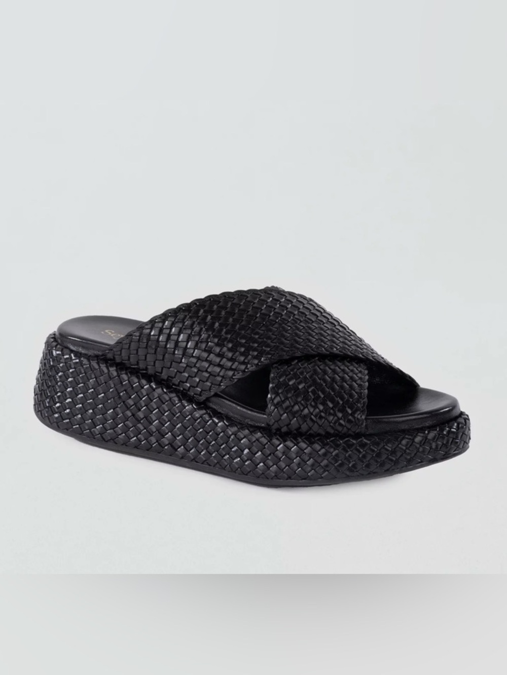 Seychelles Black Woven Platform Slide Sandals - Picture 6 of 11
